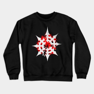 Eight-Pointed Blood Star of Chaos white Crewneck Sweatshirt